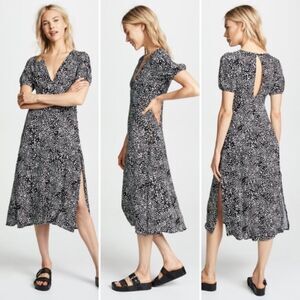 Free People‎ Looking For Love Black/White Midi Dress Sz 0